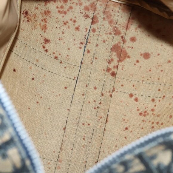 Christian Dior Trotter Canvas Hand Bag Navy Auth BA5304 - Picture 11 of 16